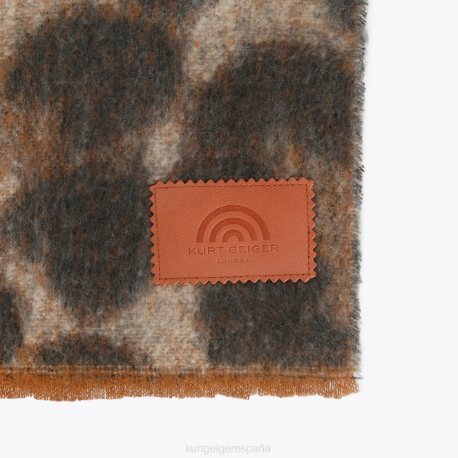 Kurt Geiger mujer bufanda de hilo teñido de Londres 2LPR520 | accesorios marrón medio